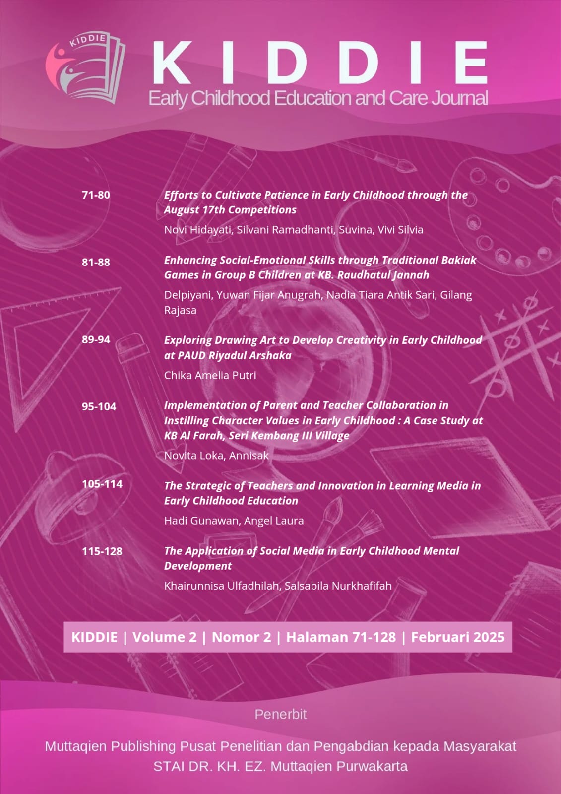 View Vol. 2 No. 2 (2025): Kiddie: Early Chilhood Education and Care Journal