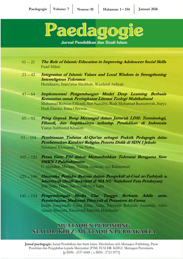 					View Vol. 7 No. 01 (2026): Paedagogie: Journal of Education and Islamic Studies
				