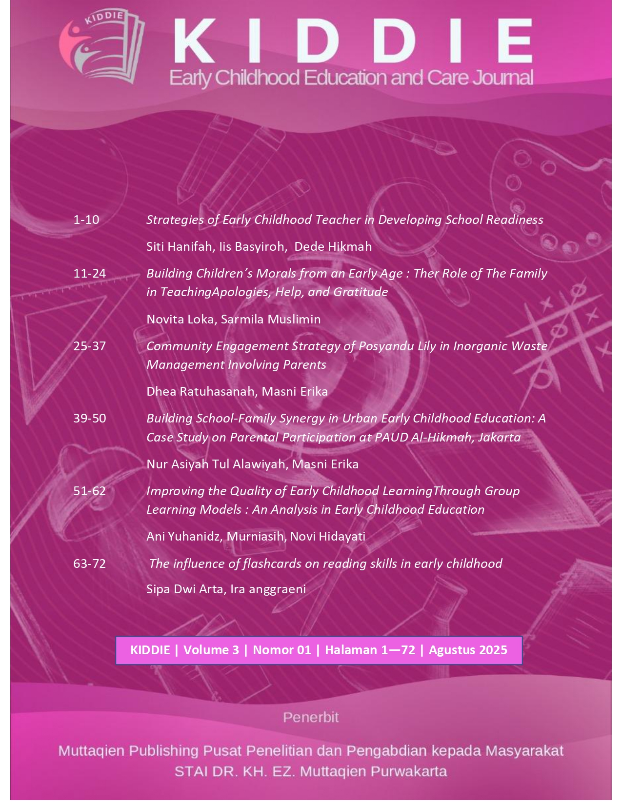 					View Vol. 3 No. 1 (2025): Kiddie: Early Chilhood Education and Care Journal
				